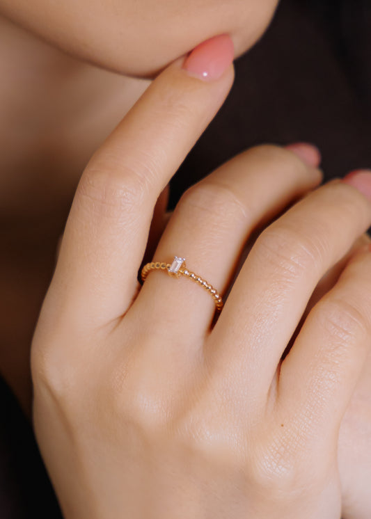 Rose Gold Baguette Ring