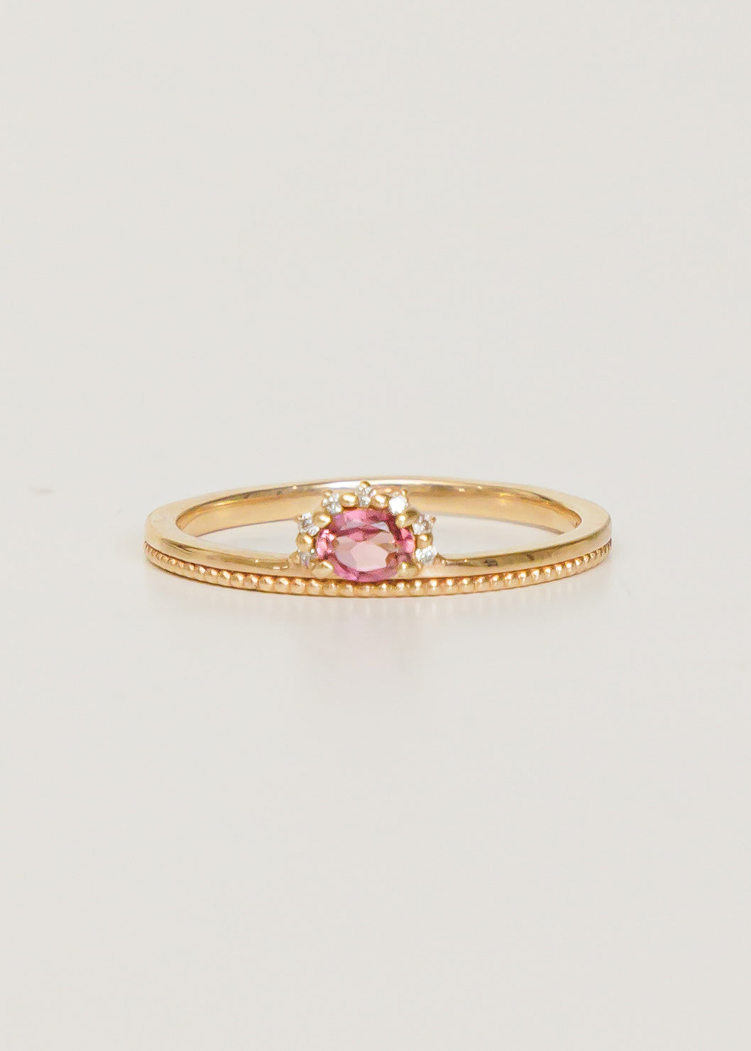 K Gold Pink Tourmaline Ring