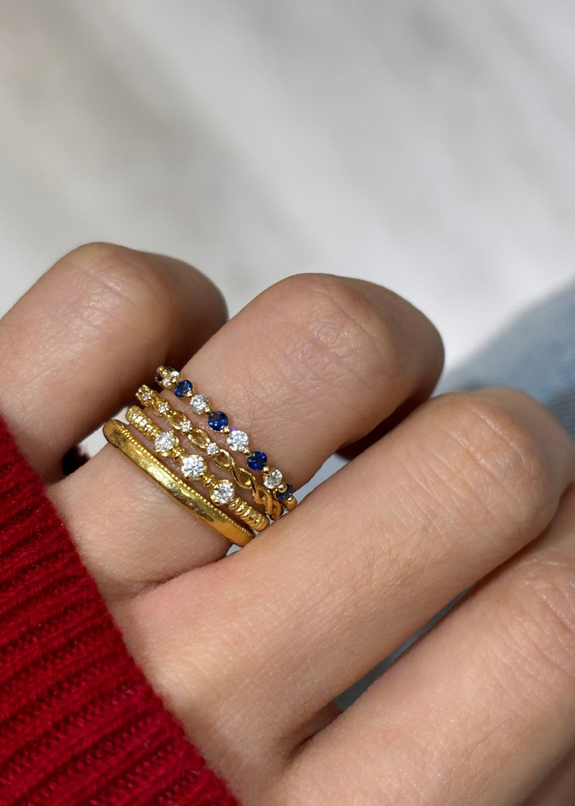 Pinky Ring 01 | 18K 藍寶石戒指