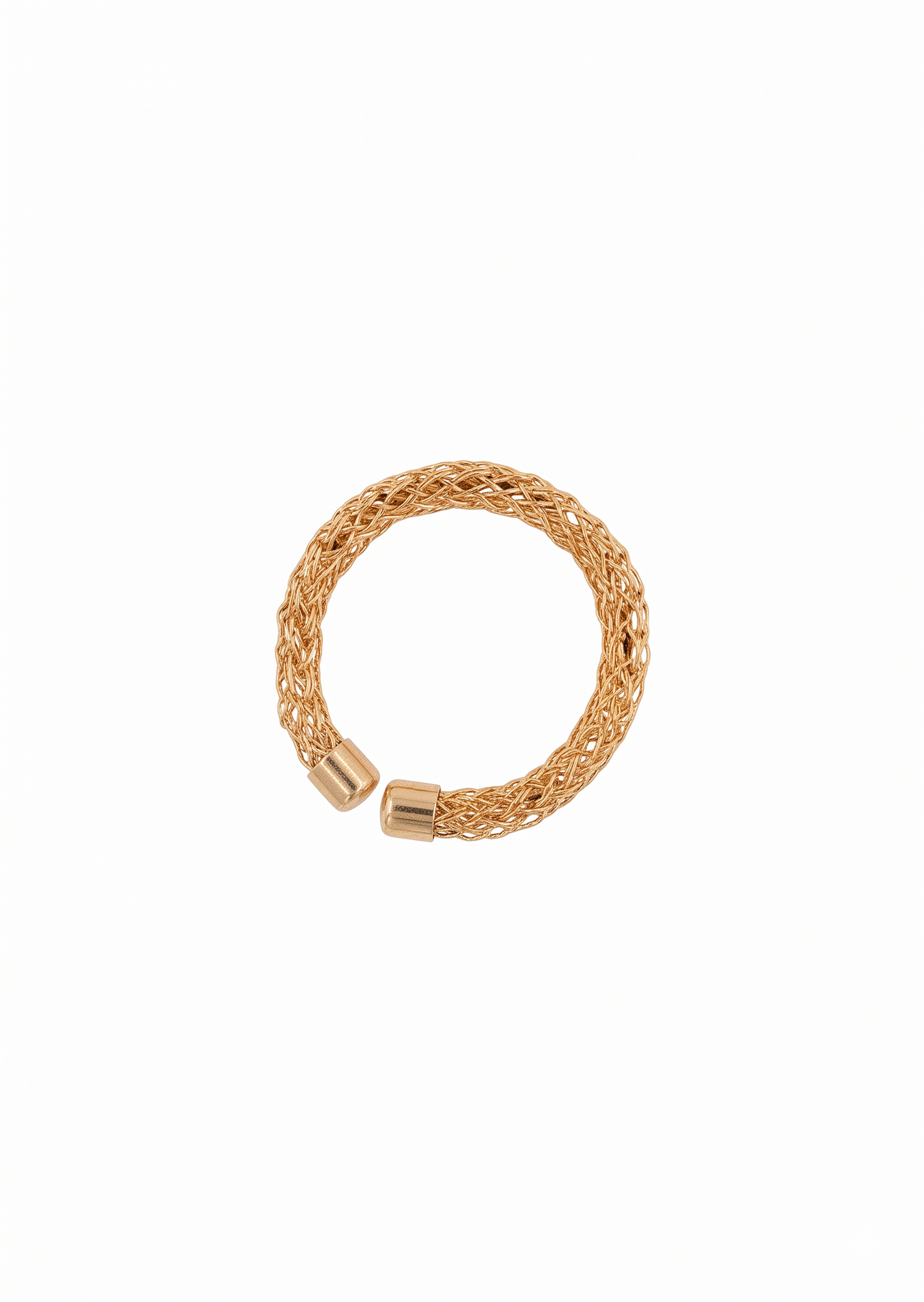Pinky Ring | 18K 麻花開口戒