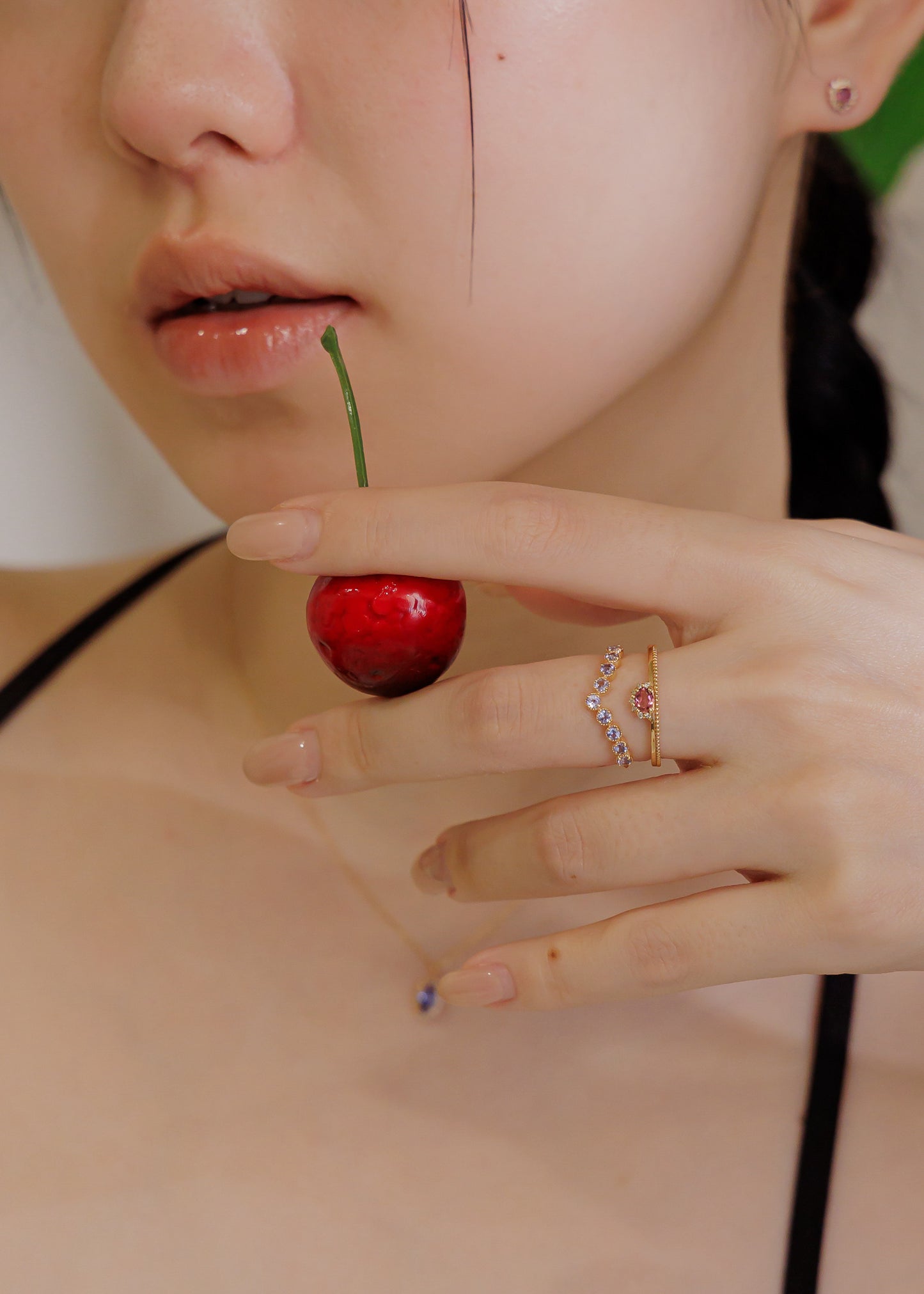 K Gold Pink Tourmaline Ring