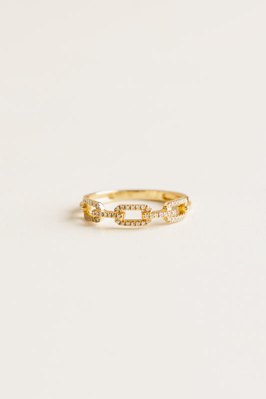 Yellow Gold Chain Ring