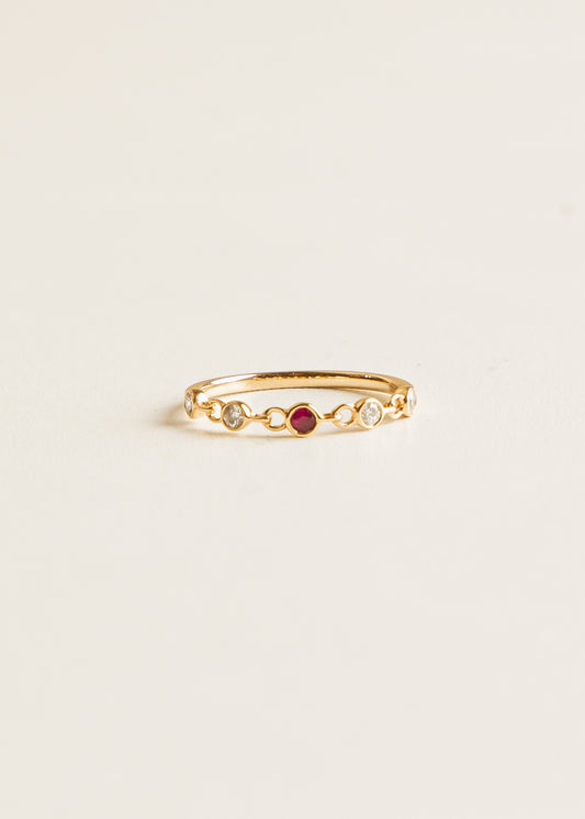 Rose Gold Ruby Ring