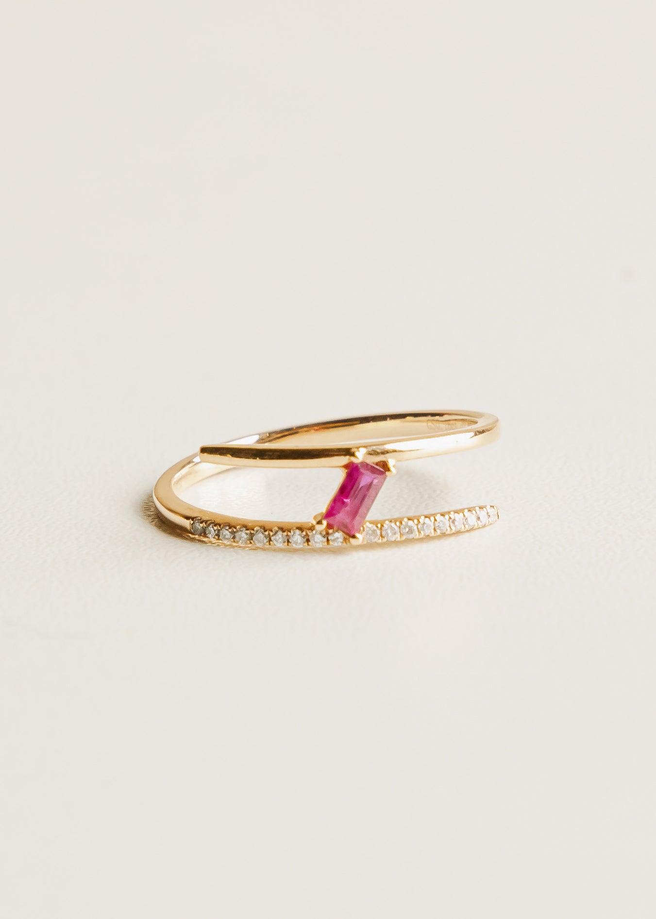 Baguette Ruby Ring