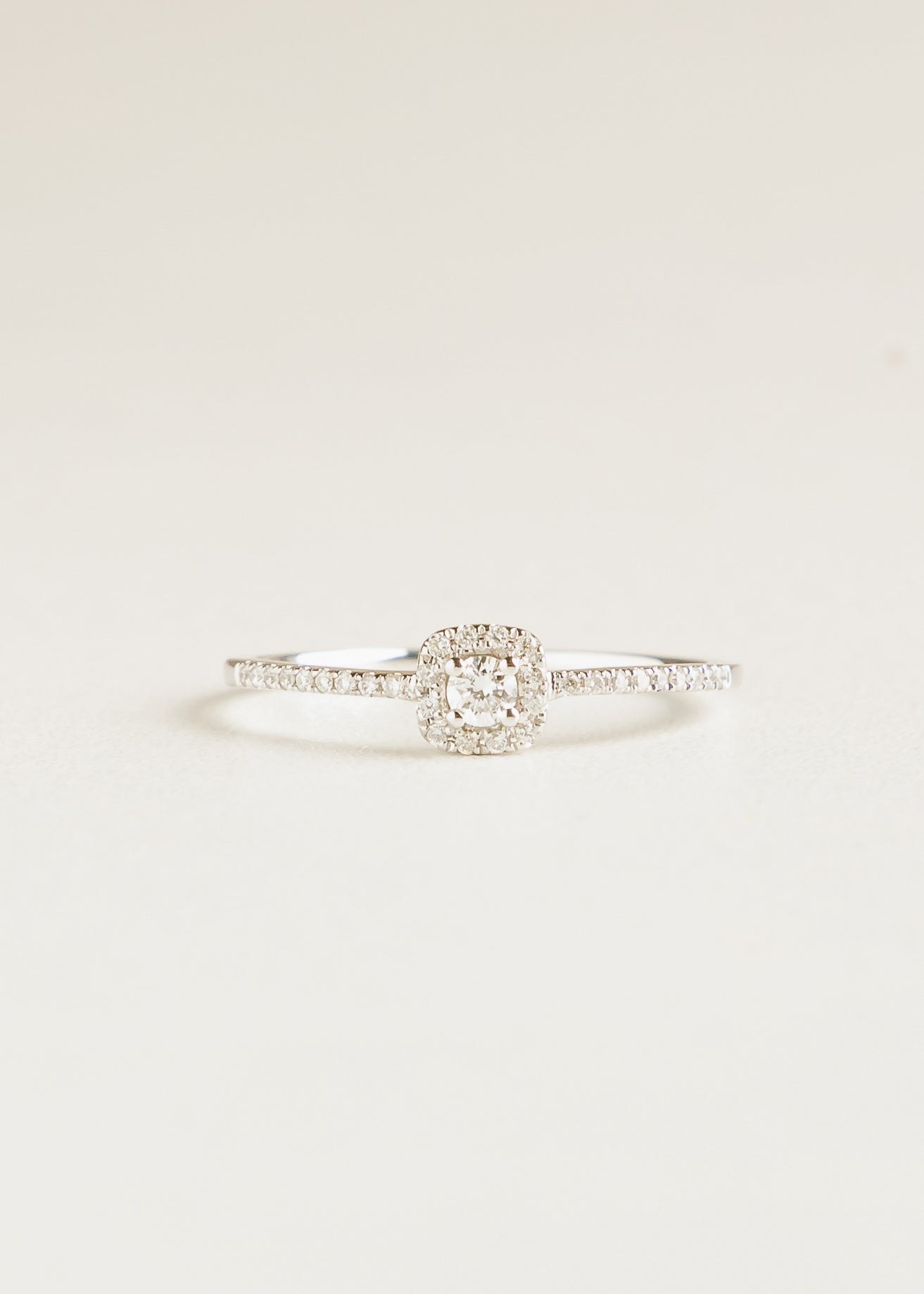 Classic White Diamond Ring