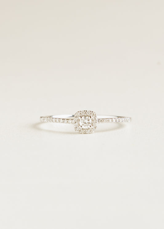 Classic White Diamond Ring