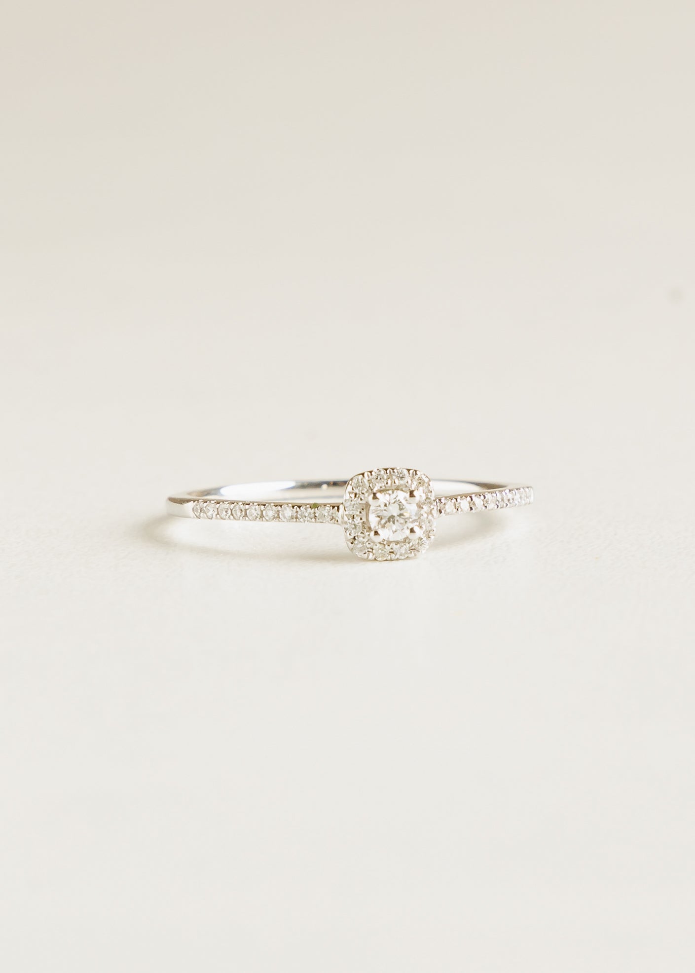 Classic White Diamond Ring