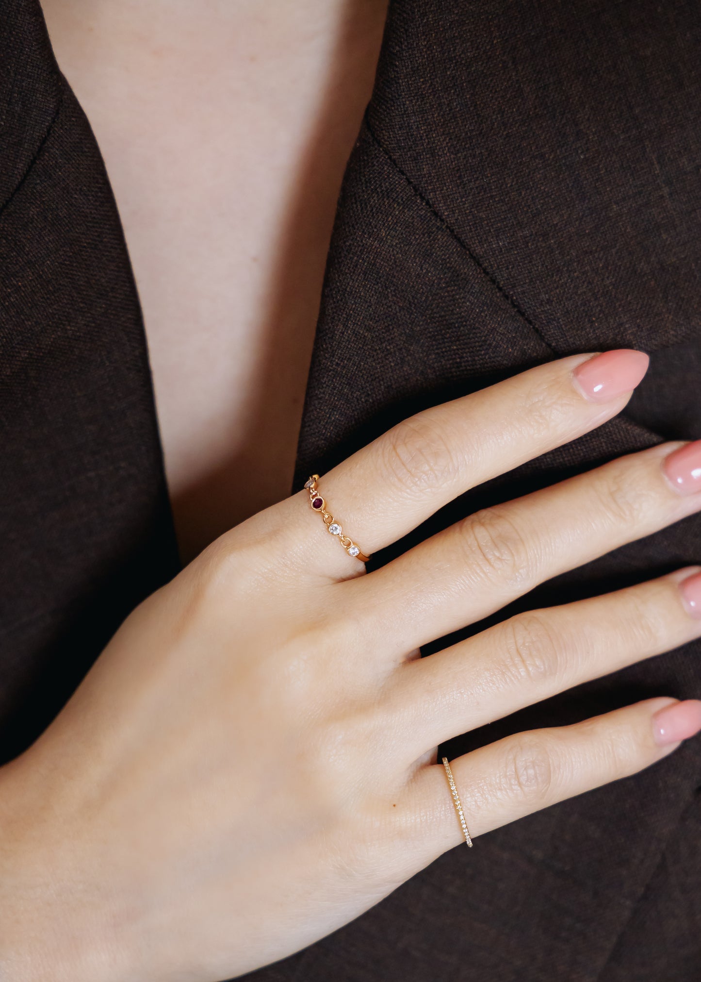 Rose Gold Ruby Ring