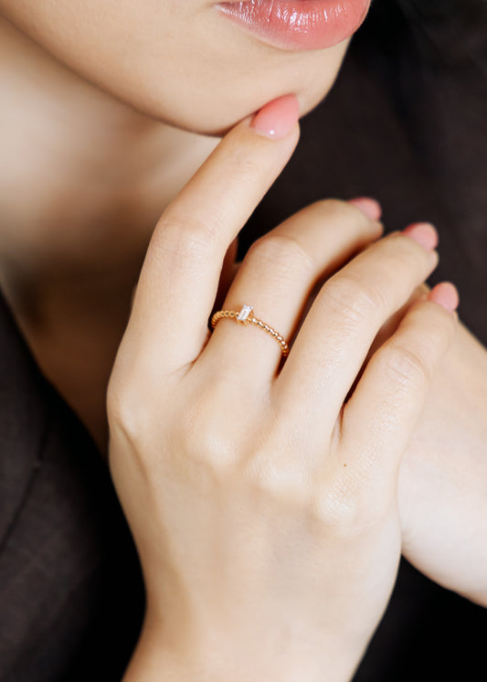 Rose Gold Baguette Ring