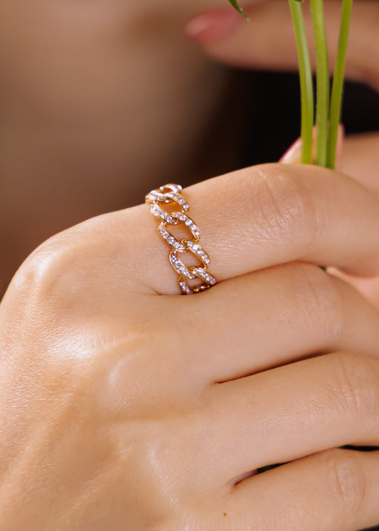 Rose Gold Chain Ring