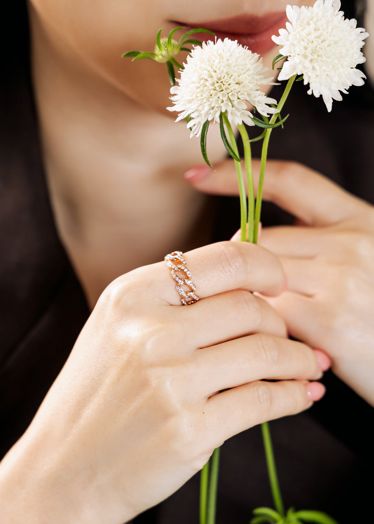 Rose Gold Chain Ring