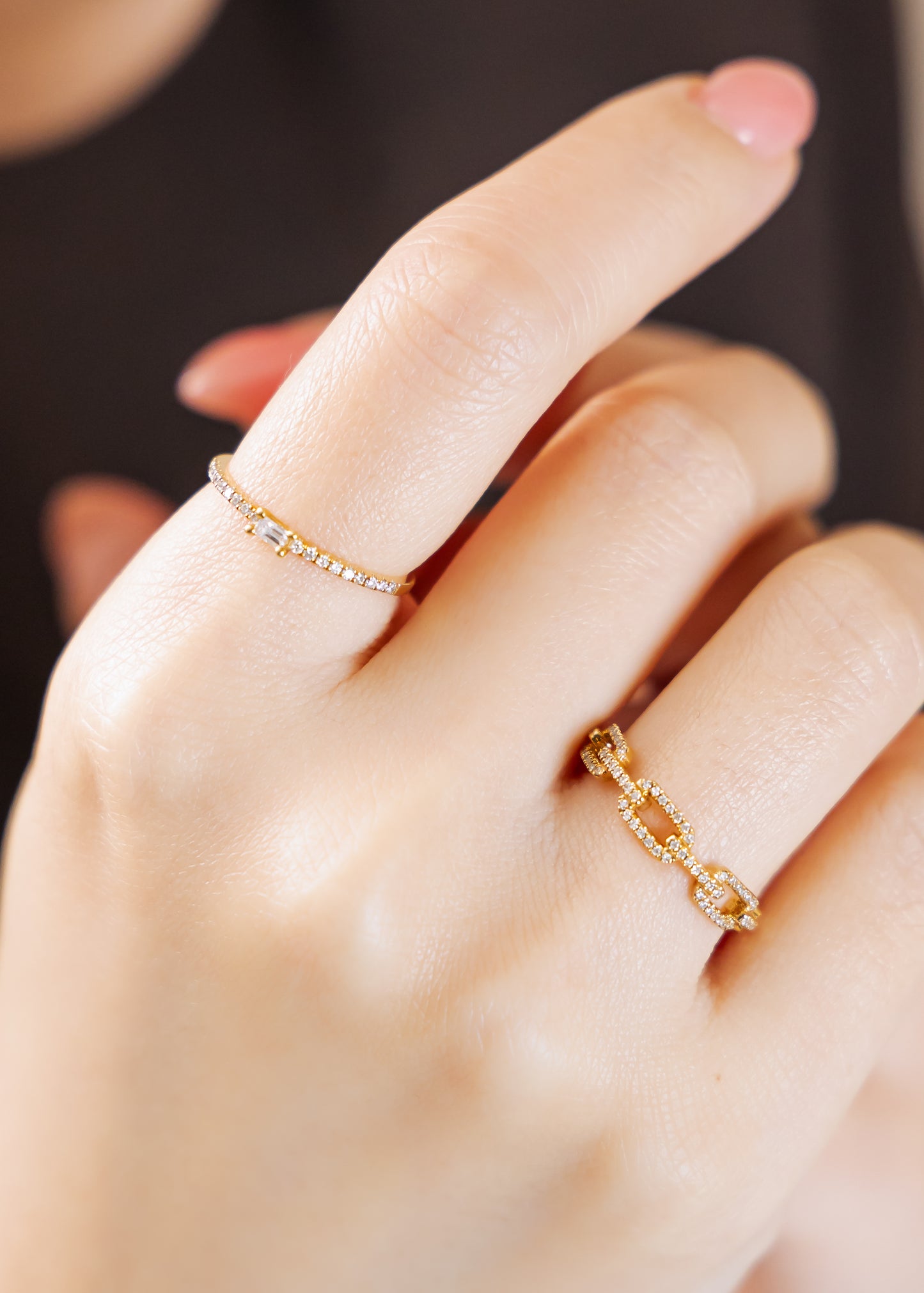 Yellow Gold Chain Ring