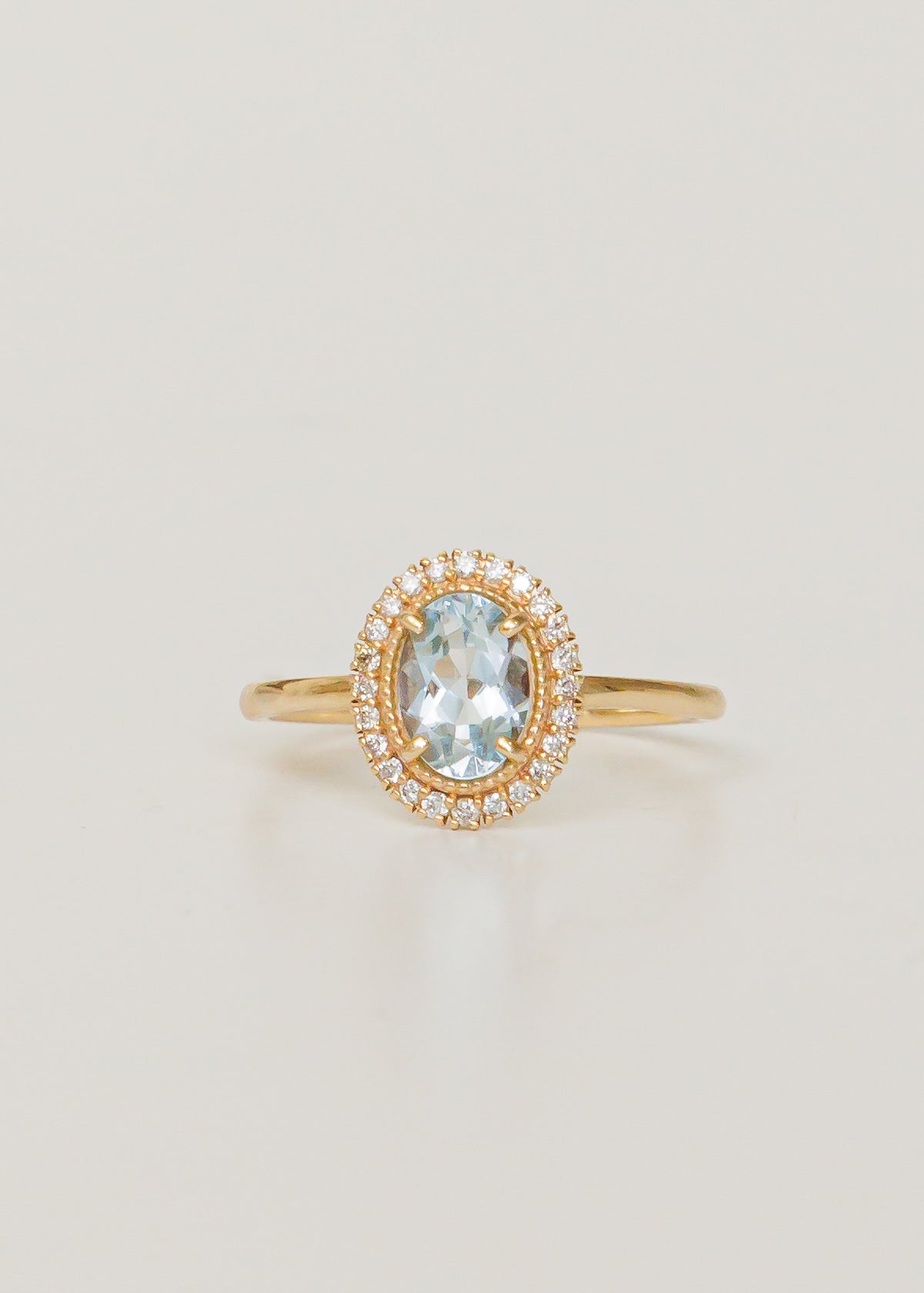 Oval Aquamarine Ring