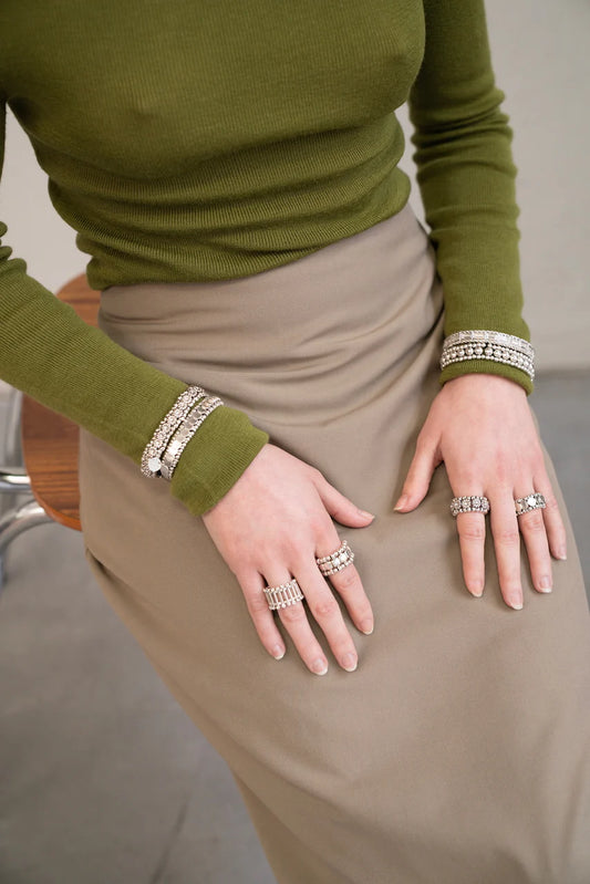 長方形切割麻花手鏈