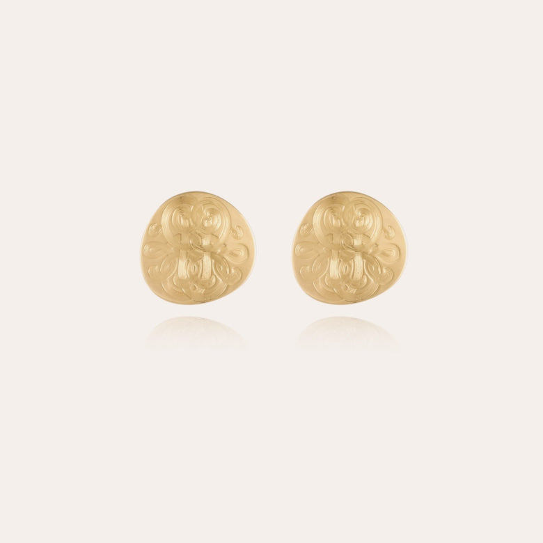 Diva studs earrings small size gold