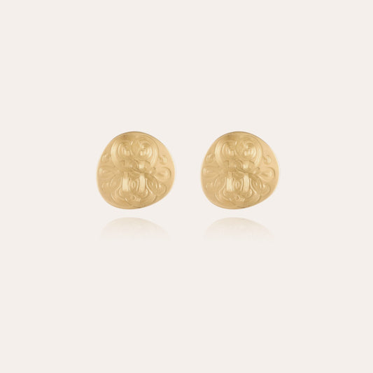 Diva studs earrings small size gold